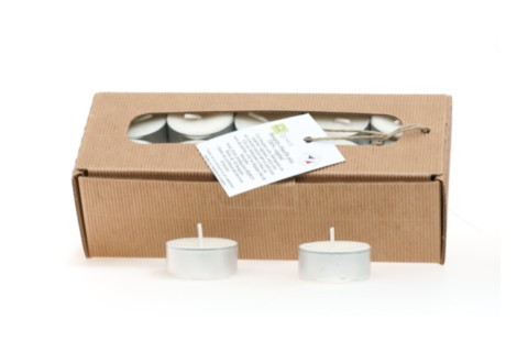 Boite de 30 bougies chauffe-plats en cire naturelle