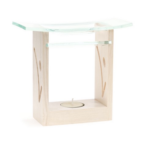 Diffuseur Naos coloris bois blanchi Diffuseur d'huiles essentielles ou de fondants parfumés modèle Naos coloris bois blanchi