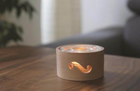 Diffuseur d'huiles essentielles et photophore modèle Orès coloris naturel